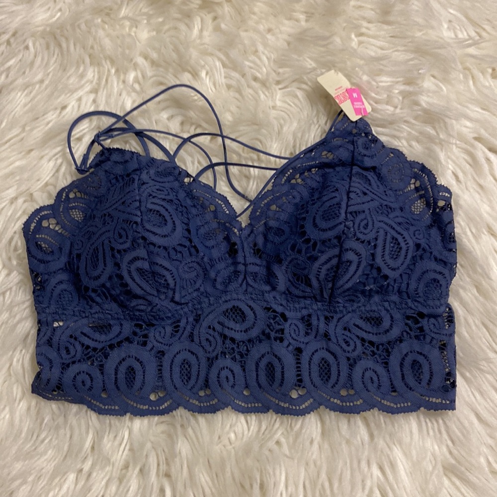PINK size M brand new with tag color bluish/ grayish removable padding - Picture 7 of 12